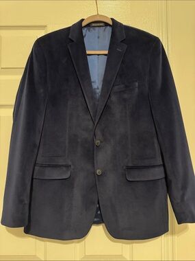 Van Heusen velvet navy jacket